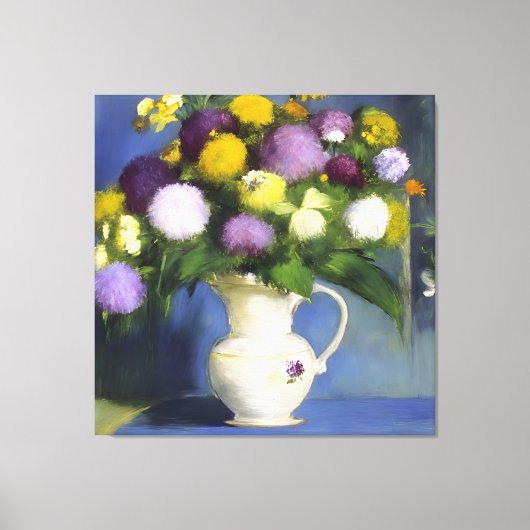 デリケート開花ウォールデコル キャンバスプリント (正面)