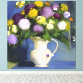 デリケート開花ウォールデコル キャンバスプリント (インサイチュ (ウッドフロア))