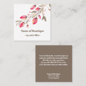 デリケート開花シックブティック割引クーポン 割引カード (正面/裏面)