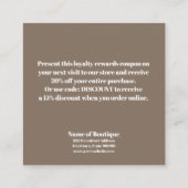 デリケート開花シックブティック割引クーポン 割引カード (裏面)