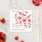 デリケート開花タイポグラフィラス結婚トの スタンダードカクテルナプキン (インサイチュ)