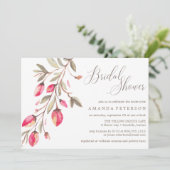 デリケート開花タイポグラフィ結婚ズブライダルブランチ 招待状 (スタンド正面)