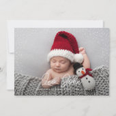 デリケート雪フルフォトベビー誕生 シーズンカード (正面)