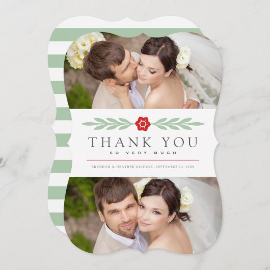デリケート | お結婚礼フォトカード サンキューカード (正面/裏面)
