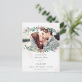 デリケート&エレガント2トーンワイルドフラワーブランチ ポストカード (スタンド正面)