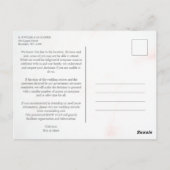 デリケート&エレガント2トーンワイルドフラワーブランチ ポストカード (裏面)