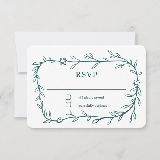 デリケート・ボタニカルスターオブデイヴィッドバーバルミツワー 出欠カード (正面)