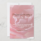 デリケート&ユニーク結婚式招待状カードバラ 招待状 (正面)