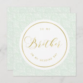 デリケート | "私の結婚式の日に私の兄に" 招待状 (正面/裏面)