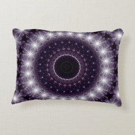 デリケーファンシートな黒と白のレース模様 アクセントクッション