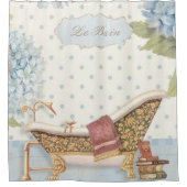 デリケーフランスのトなヴィンテージ「ルベイン」浴室デコール シャワーカーテン (正面)