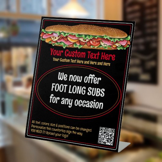 デリサンドイッチサブカウンタートップ特殊台座サイン 台座サイン