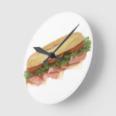 デリサンドイッチ ラウンド壁時計 (傾斜)