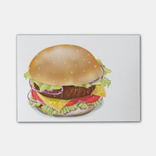 デリシャスハンバーガーまたはチーズバーガー ポストイット