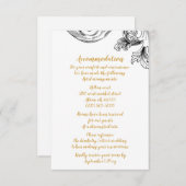 デリチエレガントーなフローラ結婚の宿泊カード エンクロージャーカード (正面/裏面)