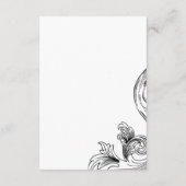 デリチエレガントーなフローラ結婚の宿泊カード エンクロージャーカード (裏面)