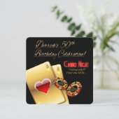 デリックのベガスカジノナイト50歳誕生日パーティー 招待状 (スタンド正面)