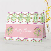 デリテかわいらしィーパターン（の模様が）ある カード (黄色い花)