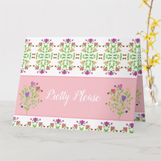 デリテかわいらしィーパターン（の模様が）ある カード (黄色い花)