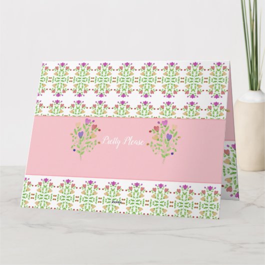 デリテかわいらしィーパターン（の模様が）ある カード (裏面)