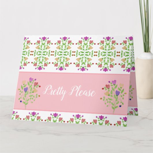 デリテかわいらしィーパターン（の模様が）ある カード (正面)