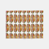 デリハムチーズサブサブサブサブサブサブマリンサンドイッチホアギー フリースブランケット (正面(横))