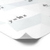 デリバティブ表 – 数学ポスター ポスター (角)