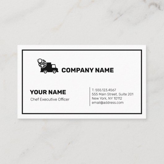 デリバリーサーモダンビス白黒プロフェッショナル 名刺 (裏面)