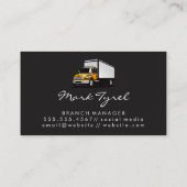 デリバリートラックドライバーのロゴ 名刺 (裏面)