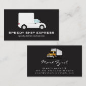 デリバリートラックドライバーのロゴ 名刺 (正面/裏面)
