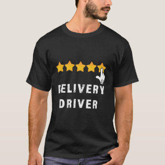 デリバリードライバ5つ星フードダッシュGrub食料品D Tシャツ