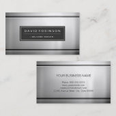 デリバリードライバ – Premium Silver Metal 名刺 (正面/裏面)