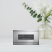 デリバリードライバ – Premium Silver Metal 名刺 (スタンド正面)
