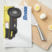 デリバリーバンイラストレーション キッチンタオル (四つ折り)