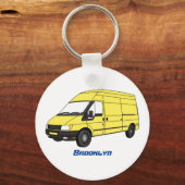 デリバリーバンイラストレーション キーホルダー (正面)