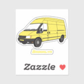 デリバリーバンイラストレーション シール (シート)