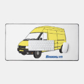 デリバリーバンイラストレーション デスクマット (キーボード&マウス)