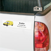 デリバリーバンイラストレーション バンパーステッカー (トラック上)