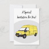 デリバリーバンイラストレーション 招待状 (裏面)