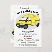 デリバリーバンイラストレーション 招待状 (正面/裏面)