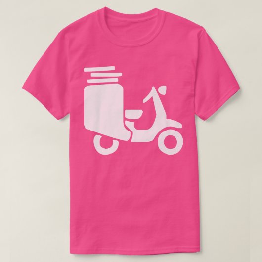 デリバリーピザスクータードライバー Tシャツ (デザイン正面)
