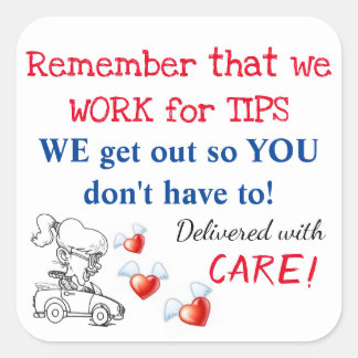 デリバリーリマインダースタンプ（ヒントを得るためにWe Work） スクエアシール