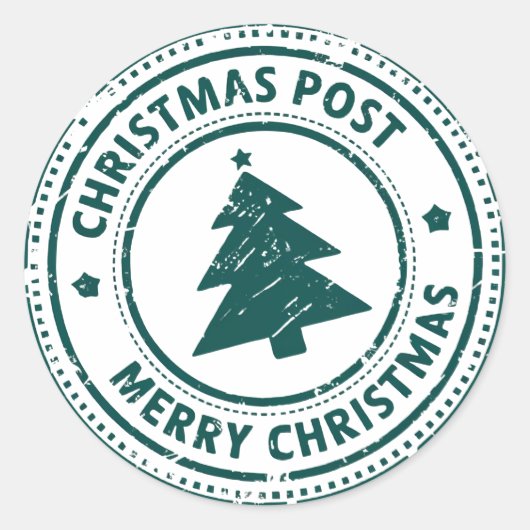 デリバリー型枠サンタクリスマス ラウンドシール (正面)