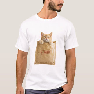 デリバリー猫のサプライズTシャツ Tシャツ