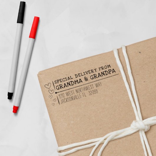 デリバリー祖父母差出人住所 セルフインキングスタンプ