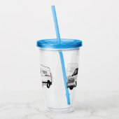 デリバリー・ヴァン・カートゥーン・イラストレーション アクリルタンブラー (左)
