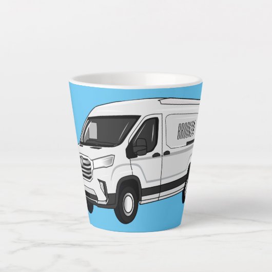 デリバリー・ヴァン・カートゥーン・イラストレーション カフェラテマグ (正面)