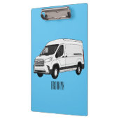 デリバリー・ヴァン・カートゥーン・イラストレーション クリップボード (左)