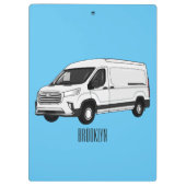 デリバリー・ヴァン・カートゥーン・イラストレーション クリップボード (裏面)