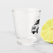 デリバリー・ヴァン・カートゥーン・イラストレーション ショットグラス (左)